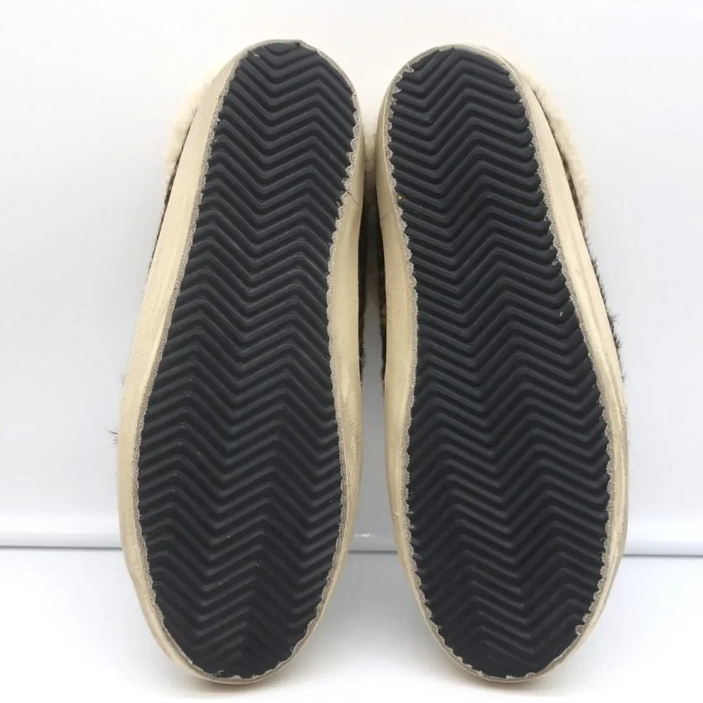 GOLDEN GOOSE SUPERSTAR SABOT SHEARLING SNEAKERS LEOPARD PRINT CALF HAIR SIZE 37 - Picture 10 of 10